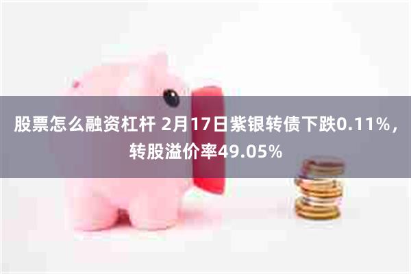 股票怎么融资杠杆 2月17日紫银转债下跌0.11%，转股溢价率49.05%